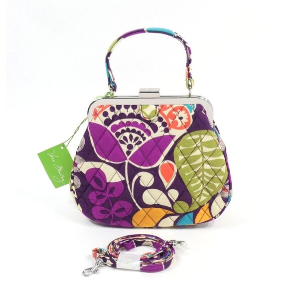 Vera Bradley Handbags - Vera Bradley Plum Crazy Mini Frame Crossbody Purse NWT ~ Retired Pattern